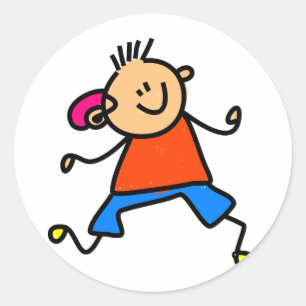 Pegatina Redonda Hearing Aid Kid