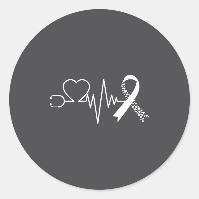 Pegatina Redonda Heart Disease Awareness Go Red In February Health  (Anverso)