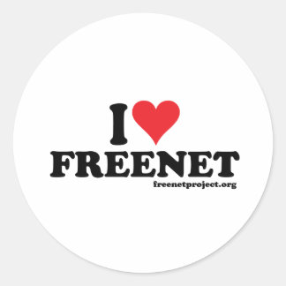 Pegatina Redonda Heart Freenet