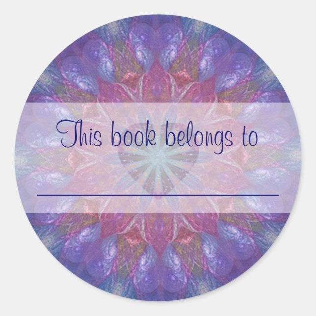 Pegatina Redonda Heart Mandala (Anverso)