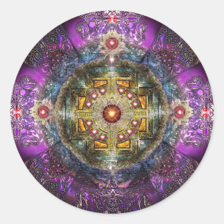 Pegatina Redonda Heart Mandala
