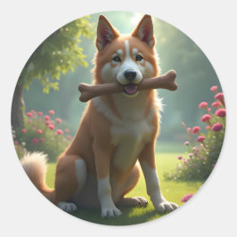 Pegatina Redonda Heart Of A Hound - 