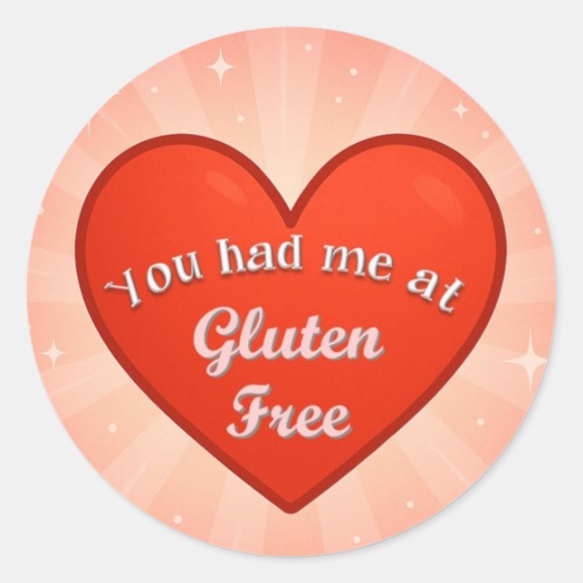 Pegatina Redonda Heart Sticker (Anverso)