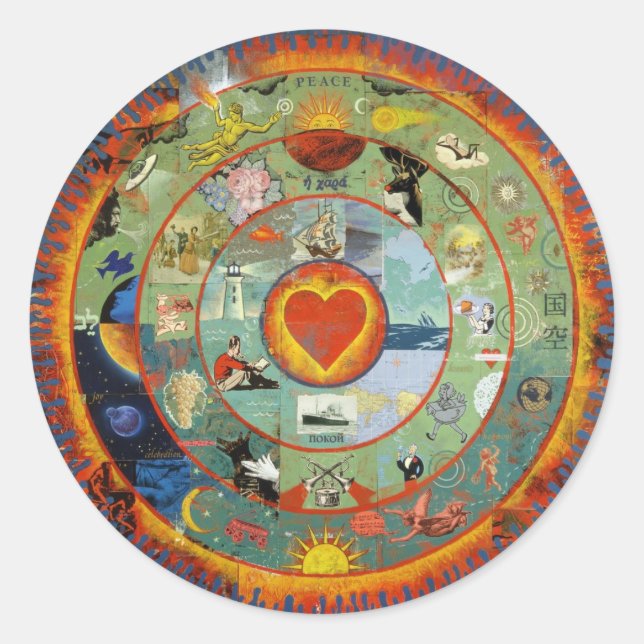 Pegatina Redonda HeartImageFreda (Anverso)