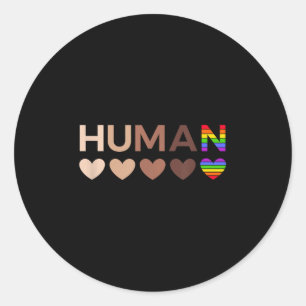Pegatina Redonda Hearts All Inclusive For Blm Racial Justice &