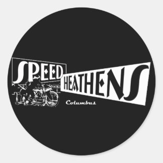 Pegatina Redonda Heathens de velocidad