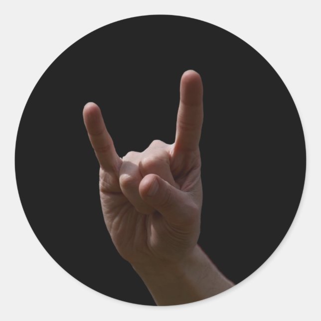 Pegatina Redonda heavy metal (Anverso)