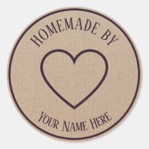 Hecha En Casa Por Vintage Kraft Paper Heart