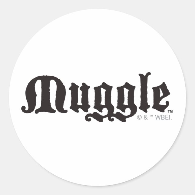 Pegatina Redonda Hechizo de Harry Potter | Muggle (Anverso)
