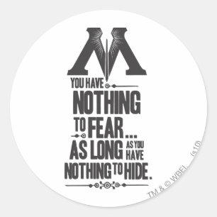 Pegatina Redonda Hechizo de Harry Potter   Propaganda del Ministeri