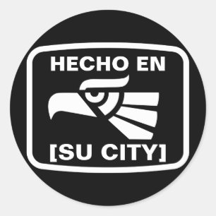 Pegatina Redonda hecho
