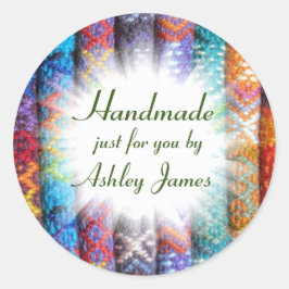 Pegatina Redonda Hecho a mano