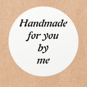 Pegatina Redonda Hecho a mano personalizable