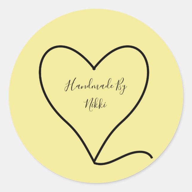 Pegatina Redonda Hecho A Mano Por Pegatinas (Anverso)