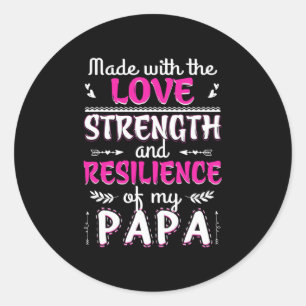 Pegatina Redonda Hecho Con Amor Fortalece La Resiliencia De Diverti