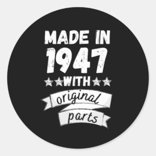 Pegatina Redonda hecho en 1947 con partes originales,