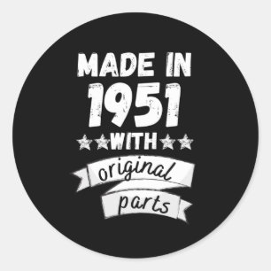 Pegatina Redonda hecho en 1951 con partes originales,
