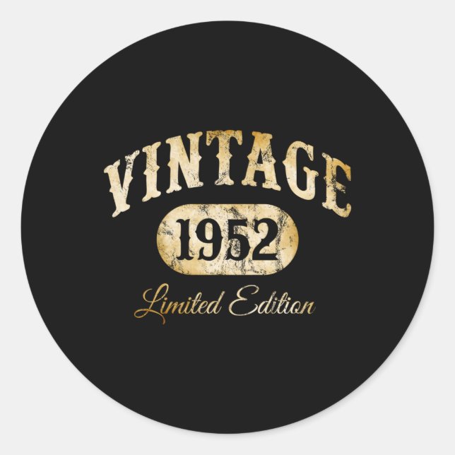 Pegatina Redonda Hecho En 1952 (Anverso)