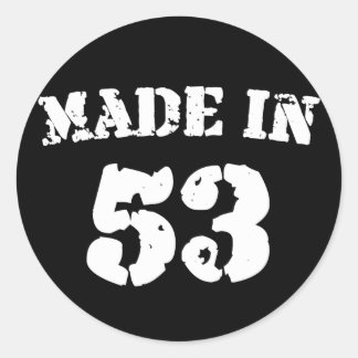 Pegatina Redonda Hecho En 1953