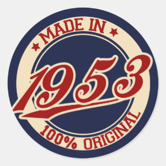 Pegatina Redonda Hecho En 1953