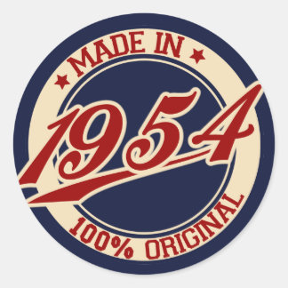 Pegatina Redonda Hecho En 1954