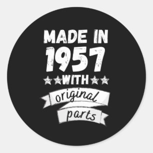 Pegatina Redonda hecho en 1957 con partes originales,