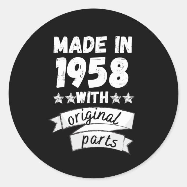 Pegatina Redonda hecho en 1958 con piezas originales, (Anverso)