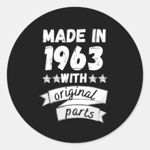 Pegatina Redonda hecho en 1963 con partes originales,