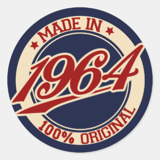 Pegatina Redonda Hecho En 1964