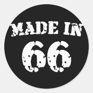 Pegatina Redonda Hecho En 1966