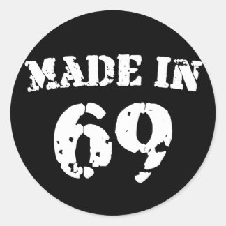 Pegatina Redonda Hecho En 1969