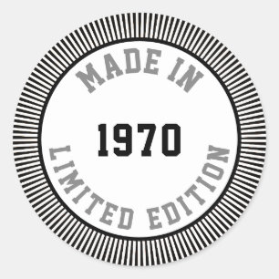 Pegatina Redonda Hecho en 1970