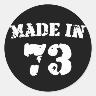 Pegatina Redonda Hecho En 1973