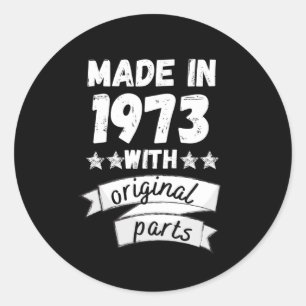 Pegatina Redonda hecho en 1973 con partes originales,