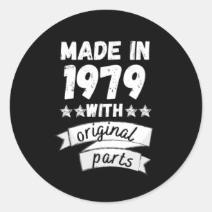 Pegatina Redonda hecho en 1979 con piezas originales,