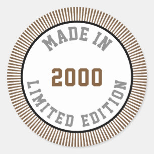 Pegatina Redonda Hecho en 2000