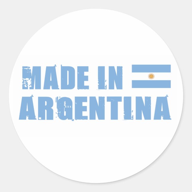 Pegatina Redonda Hecho en Argentina (Anverso)