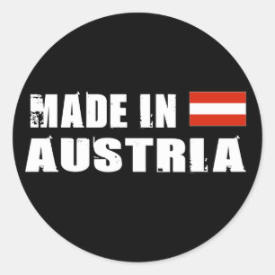 Pegatina Redonda Hecho en Austria
