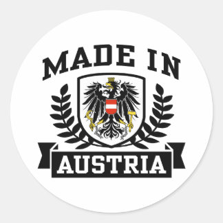 Pegatina Redonda Hecho en Austria