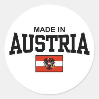Pegatina Redonda Hecho en Austria