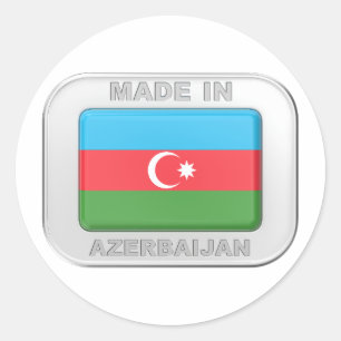 Pegatina Redonda Hecho en Azerbaiyán