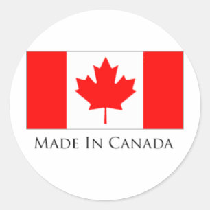 Pegatina Redonda Hecho en Canadá