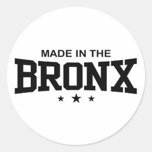 Pegatina Redonda Hecho en el Bronx