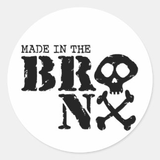 Pegatina Redonda Hecho en el Bronx