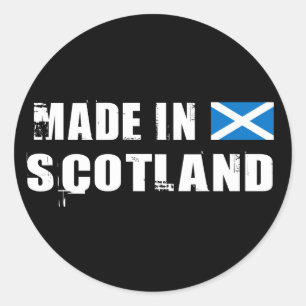 Pegatina Redonda Hecho en Escocia
