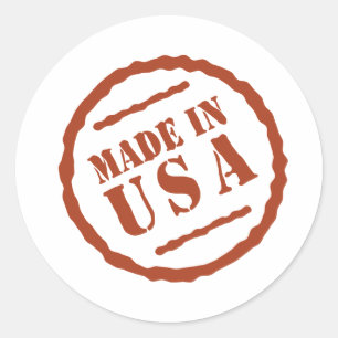 Pegatina Redonda Hecho en Estados Unidos