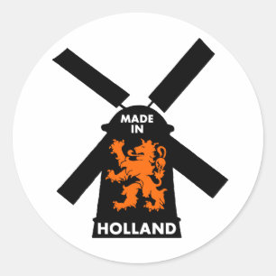 Pegatina Redonda Hecho en Holanda