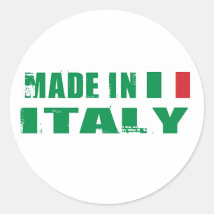 Pegatina Redonda Hecho en Italia