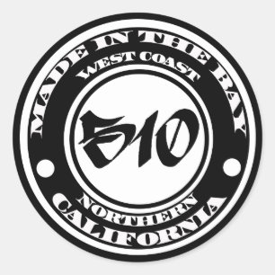 Pegatina Redonda Hecho en los 510