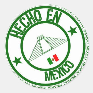 Pegatina Redonda Hecho en méxico